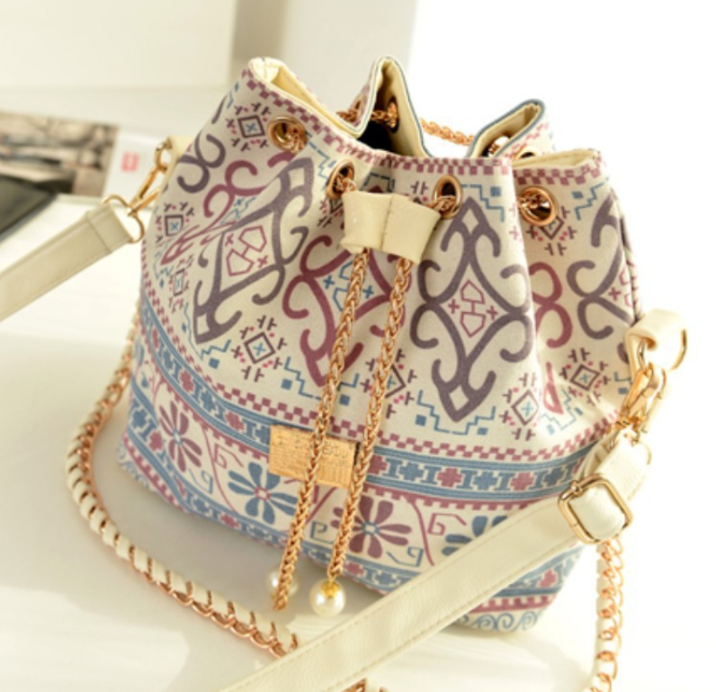 The Everyday Canvas Bag, Ethnic Style Chain Bag - effortless and with style