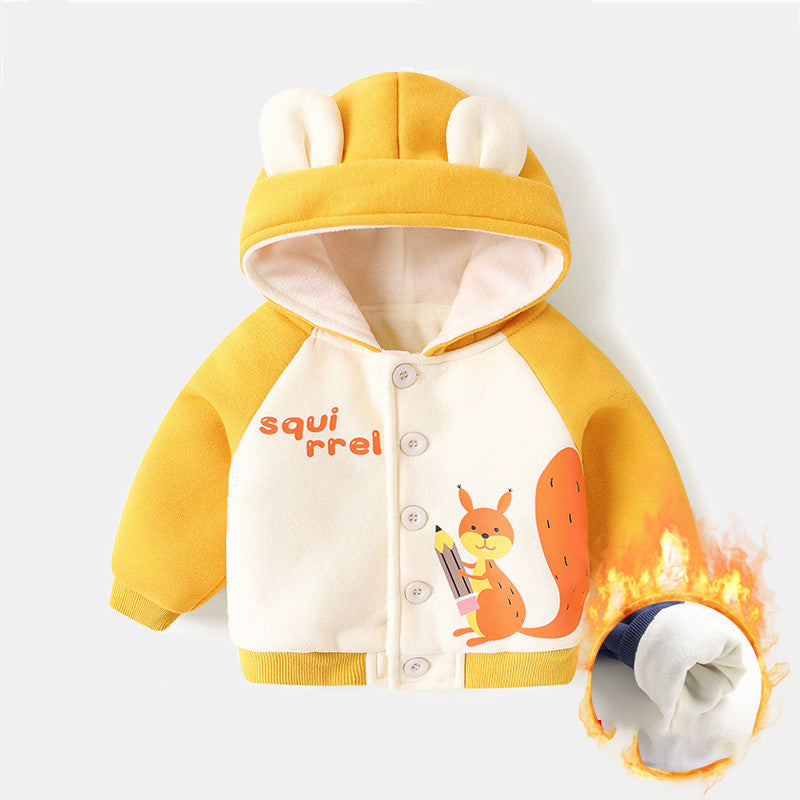 Baby Fleece Hooded Jacket for Boys and Girls Spring