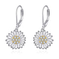 A Small Gesture That Brightens Her Day: Daisy Earrings for Women 925 Sterling Silver Cubic Zirconia Dangle Earrings Daisy Flower Jewelry Birthday Gifts for Wife Friends