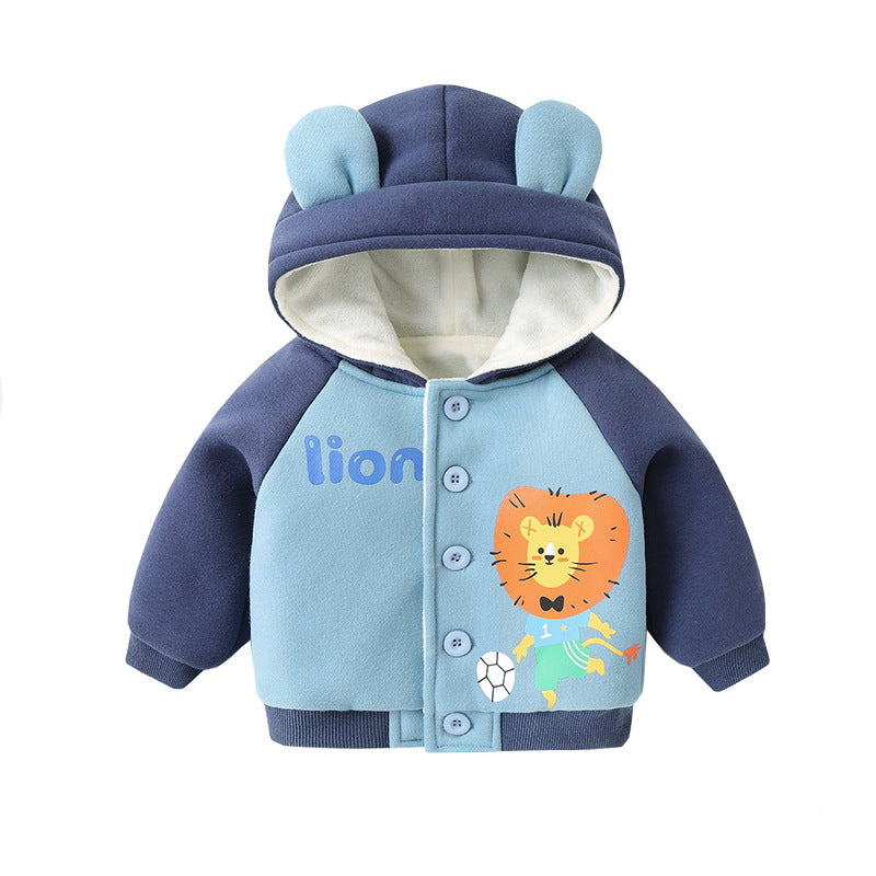Baby Fleece Hooded Jacket for Boys and Girls Spring