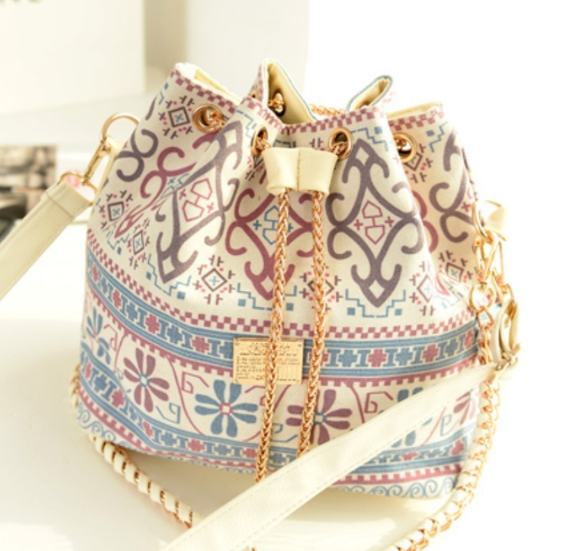 The Everyday Canvas Bag, Ethnic Style Chain Bag - effortless and with style